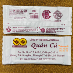  Khăn ướt màng ngọc in logo QUÁN CÁ 