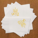 


																	 Khăn giấy ăn in logo QUEEN 
