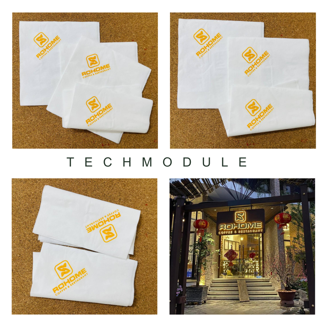 Khăn giấy ăn in logo ROHOME