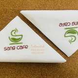 


																	 Khăn giấy ăn in logo SANG CAFE 