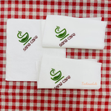 


																	 Khăn giấy ăn in logo SANG CAFE 