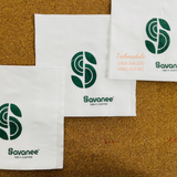


																	 Khăn giấy ăn in logo SAVANEE 