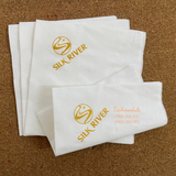 


																	 Khăn giấy ăn in logo SILK RIVER 