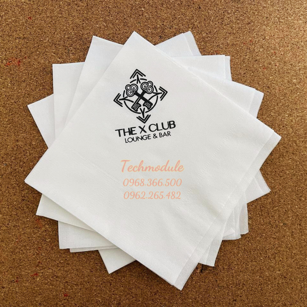  Khăn giấy ăn in logo THE X CLUB 