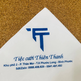 


																	 Khăn giấy ăn in logo TIỆC CƯỚI THIÊN THANH 