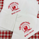 


																	 Khăn giấy ăn in logo TIỆC MẠNH THẢO 