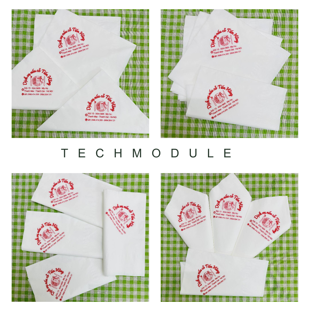 Khăn giấy ăn in logo NẤU CỖ TIẾN HẰNG
