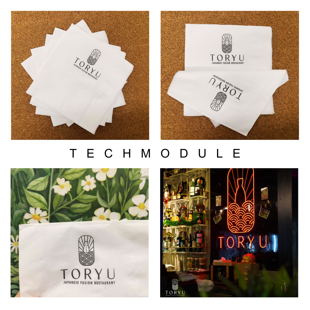 Khăn giấy ăn in logo TORYU
