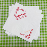 


																	 Khăn giấy ăn in logo TRẦN THẬT 