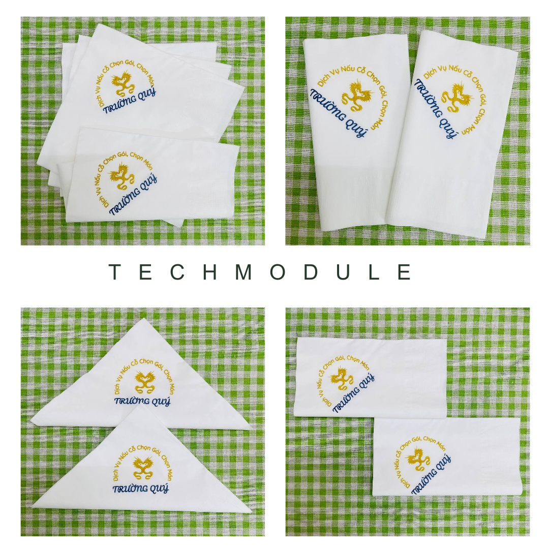Khăn giấy ăn in logo TRƯỜNG QUÝ