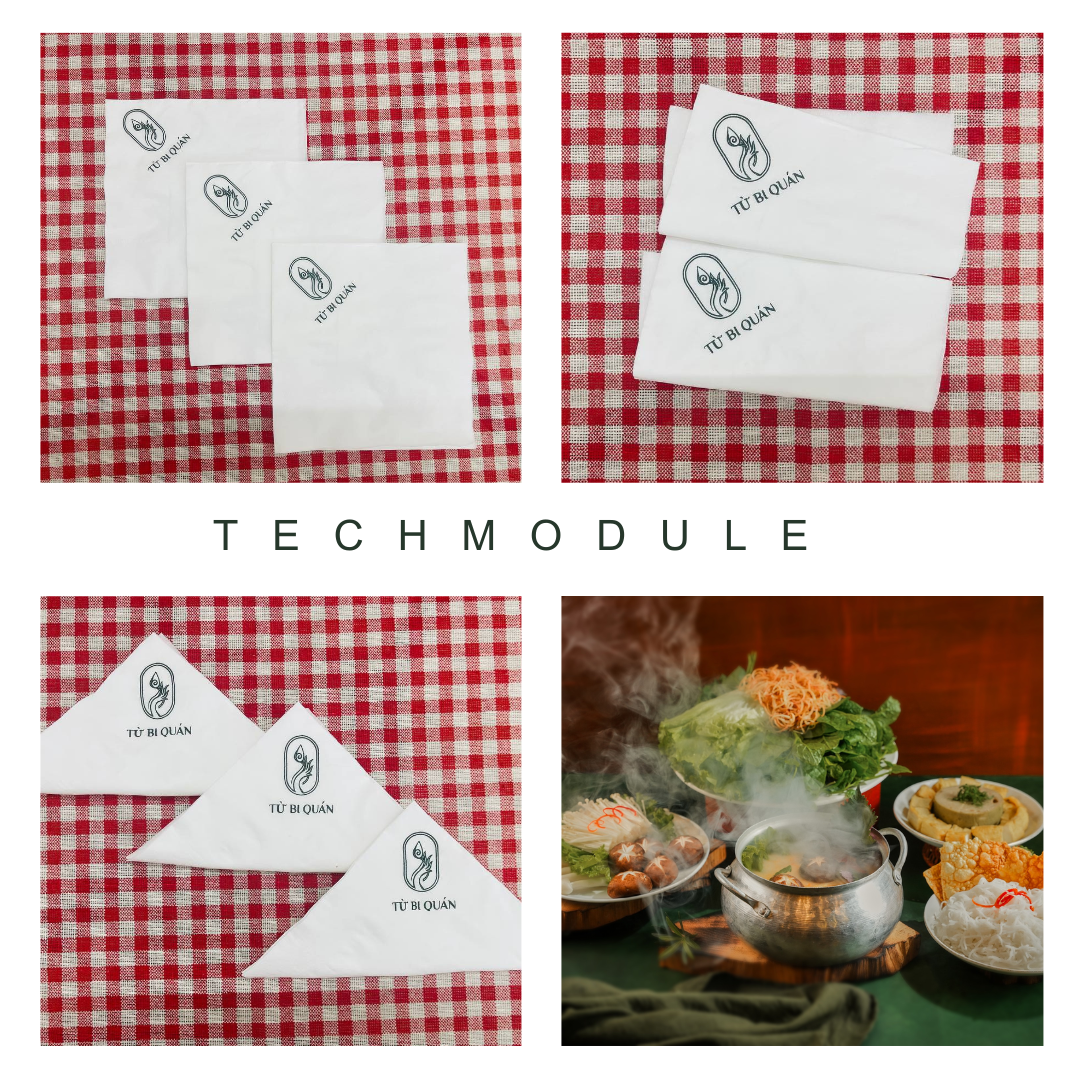 Khăn giấy ăn in logo TỪ BI QUÁN