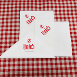 


																	 Khăn giấy ăn in logo UNICB 