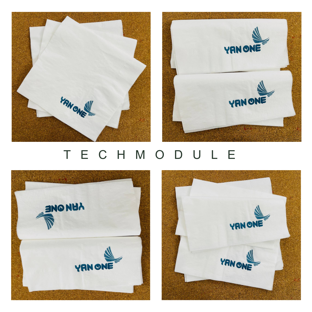 Khăn giấy ăn in logo YAN ONE