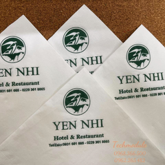  Khăn giấy ăn in logo YEN NHI 