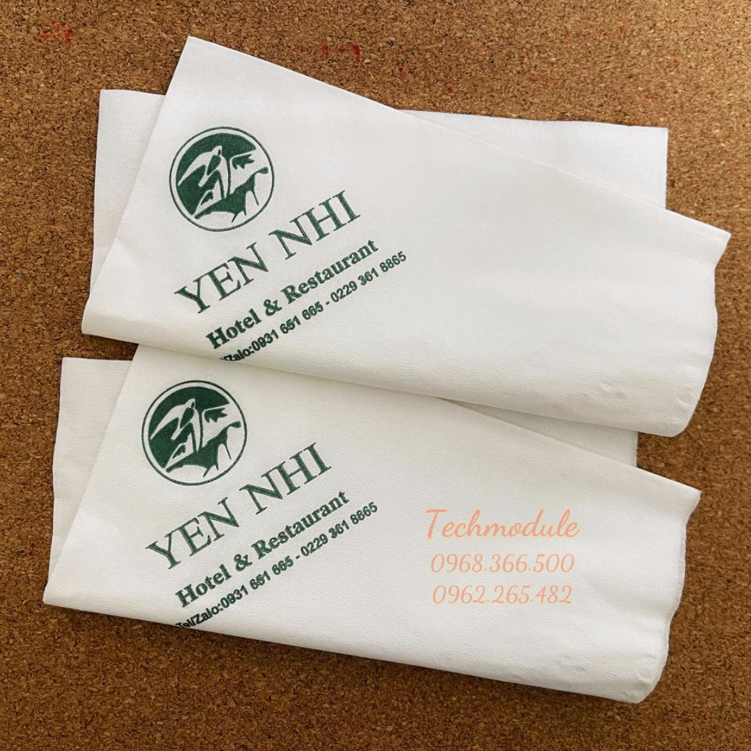  Khăn giấy ăn in logo YEN NHI 
