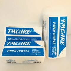 Combo 20 gói Khăn giấy lau tay đa năng TMCARE Premium Xanh, 100% bột giấy nguyên sinh - 100 tờ - vệ sinh sau và trong bữa ăn