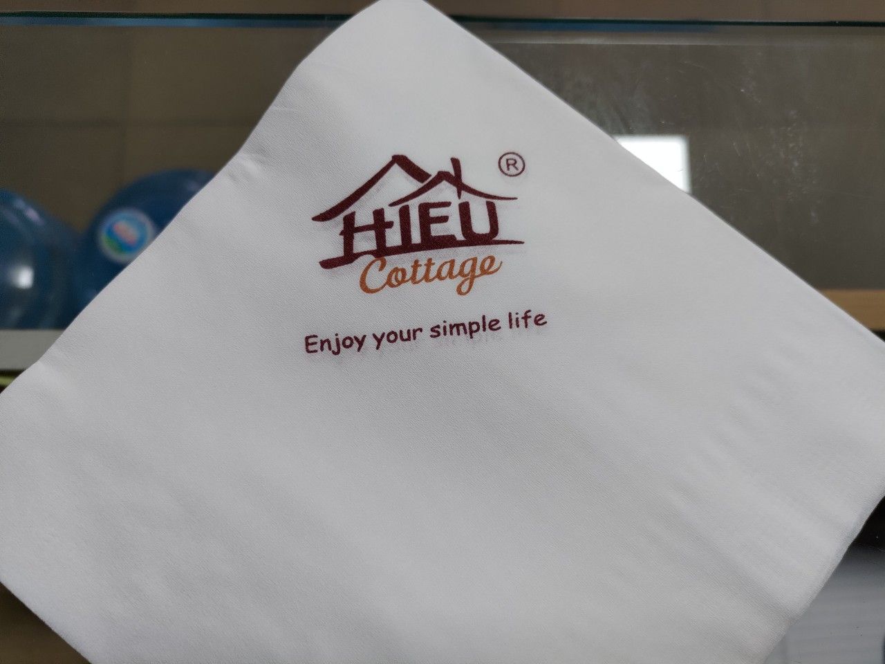  Khăn giấy ăn in logo Hiếu Cottage 
