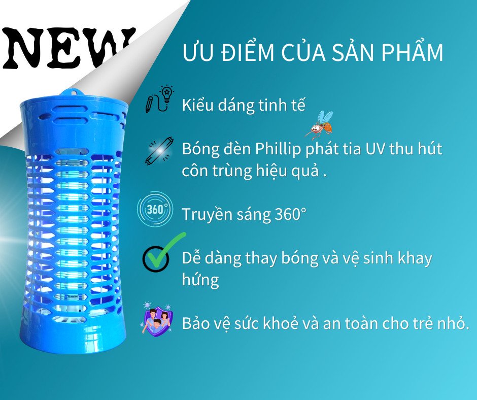 Đèn diệt côn trùng DS-D6N hoạt động