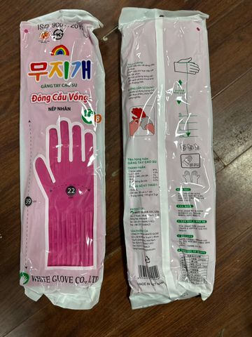 Găng tay cao su nếp nhăn