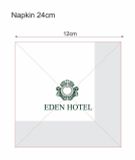 


																	 Khăn giấy ăn in logo EDEN HOTEL 