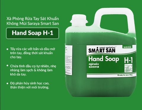 Nước rửa tay Smart San Hand hãng SARAYA NHẬT BẢN mã H-1