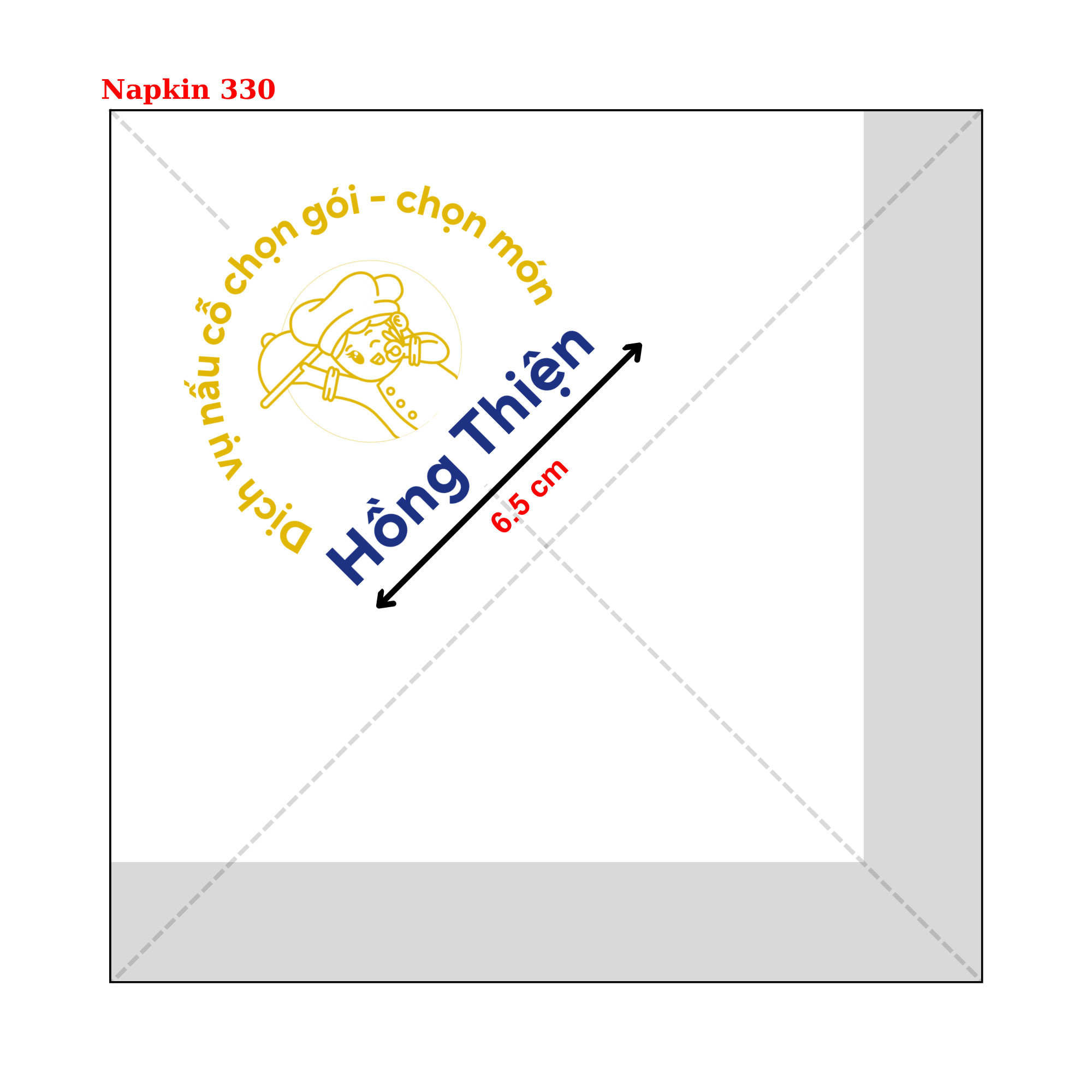 Khăn giấy ăn in logo Hồng Thiện
