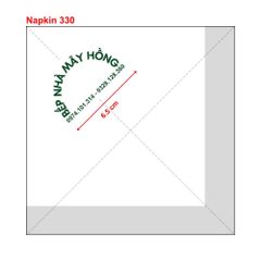 Khăn giấy ăn in logo BẾP NHÀ MÂY HỒNG 