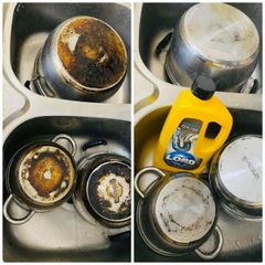  Combo siêu rẻ: 1 chai thông tẩy và 1 chai nước lau bếp và 5 gói giấy đa năng TMCARE xanh 