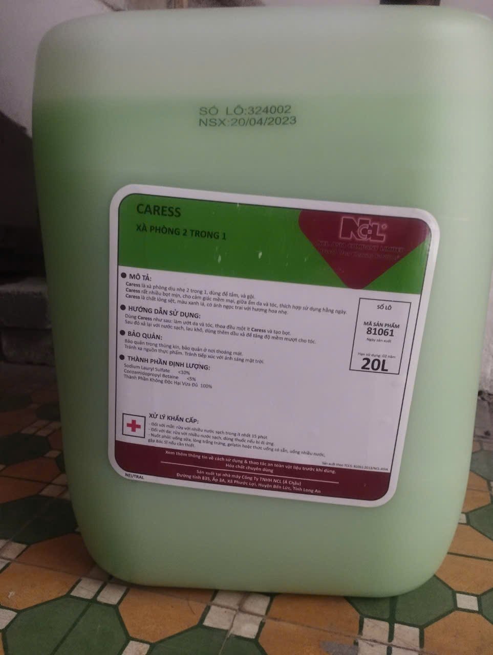 CARESS 20 LÍT - XÀ PHÒNG 2 TRONG 1