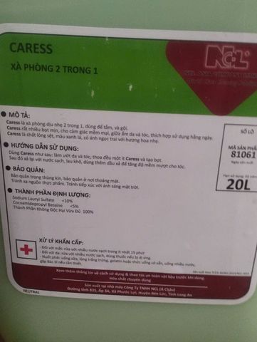 CARESS 20 LÍT - XÀ PHÒNG 2 TRONG 1