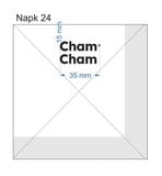 


																	 Khăn giấy ăn in logo CHAM CHAM 