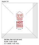 


																	 Khăn giấy ăn in logo HOT DOGS 