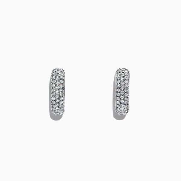  Diamond Huggie Hoop Earrings 