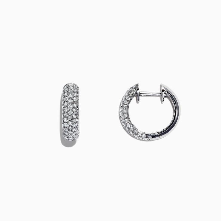  Diamond Huggie Hoop Earrings 