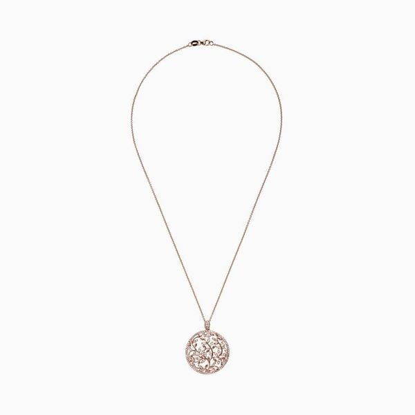  Rose Gold Diamond Vine Pendant 