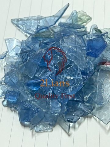  PC water bottle regrind blue 