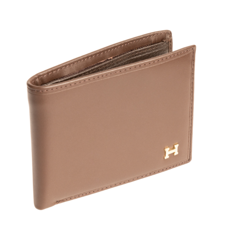  Bóp Da Bò Hermes Classic - Da Trơn Chỉ Viền 