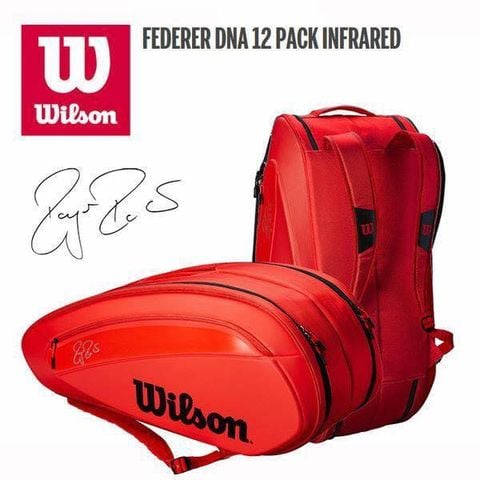 TÚI TENNIS WILSON FEDERER DNA RED 12 PACK WRZ830812