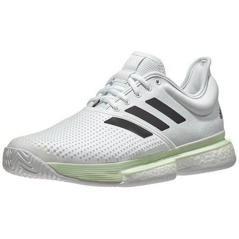 Giày tennis adidas soldcourt boost white/glowgreen EF2068