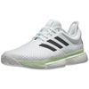 Giày tennis adidas soldcourt boost white/glowgreen EF2068