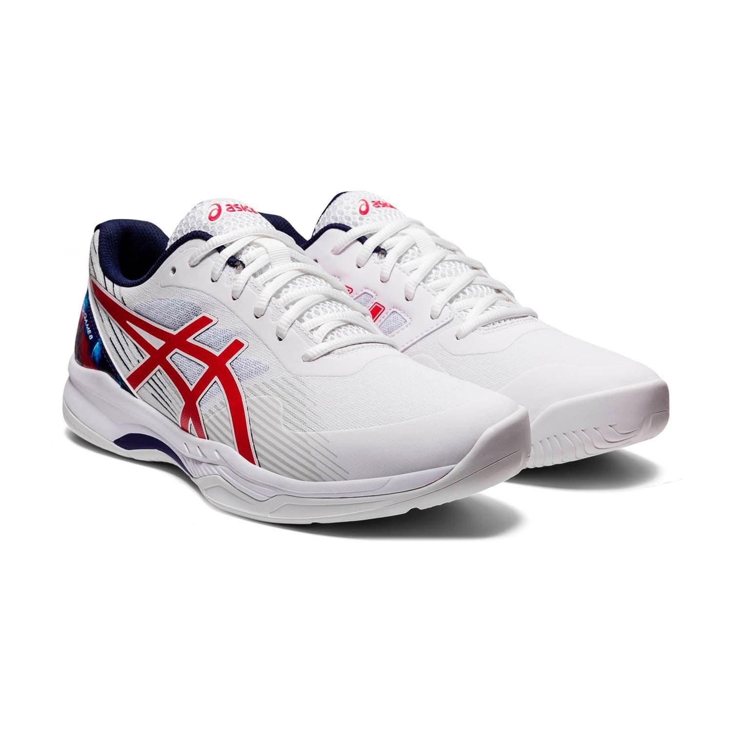 Giầy Tennis Asics Gel Game 8 LE White/Class Red – CĂNG VỢT TENNIS, CĂNG VỢT CẦU LÔNG HẢI MAX SPORT Giầy Tennis Asics Gel Game 8 LE White/Class Red – CĂNG VỢT TENNIS, CĂNG VỢT CẦU LÔNG HẢI MAX SPORT