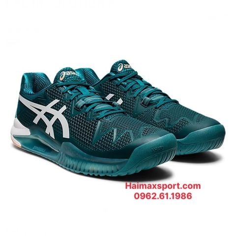 Giầy Tennis Asics Gel Resolution 8 Velvet Pine White 2022 1041A079.300