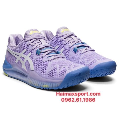 Giầy Tennis Nữ Asics Gel Resolution 8 Murasaki/White 1041A072.501