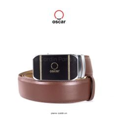 Thắt Lưng Khóa Tự Động Oscar Fashion - OCMBLAI 037 (SILVER-BROWN)