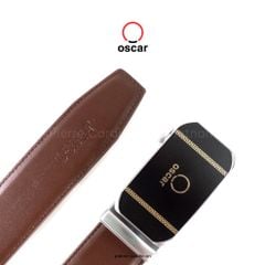 Thắt Lưng Khóa Tự Động Oscar Fashion - OCMBLAI 037 (SILVER-BROWN)