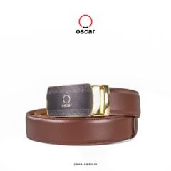 Thắt Lưng Khóa Tự Động Oscar Fashion - OCMBLAI 036 (GOLD-BROWN)