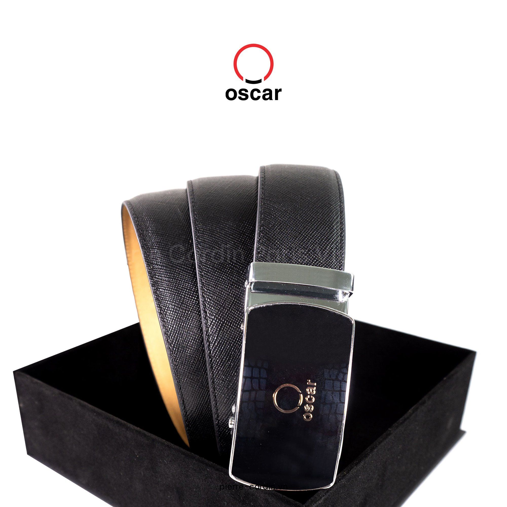 Pierre Cardin Paris Vietnam: Thắt Lưng Da Bò Saffiano Oscar Fashion - OCMBLAI 043