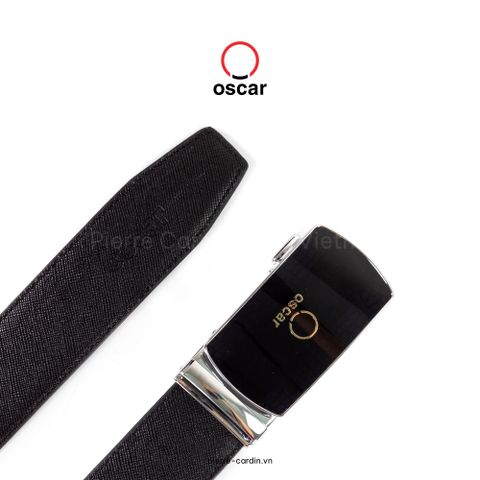 Thắt Lưng Da Bò Saffiano Oscar Fashion - OCMBLAI 043 (BLACK)