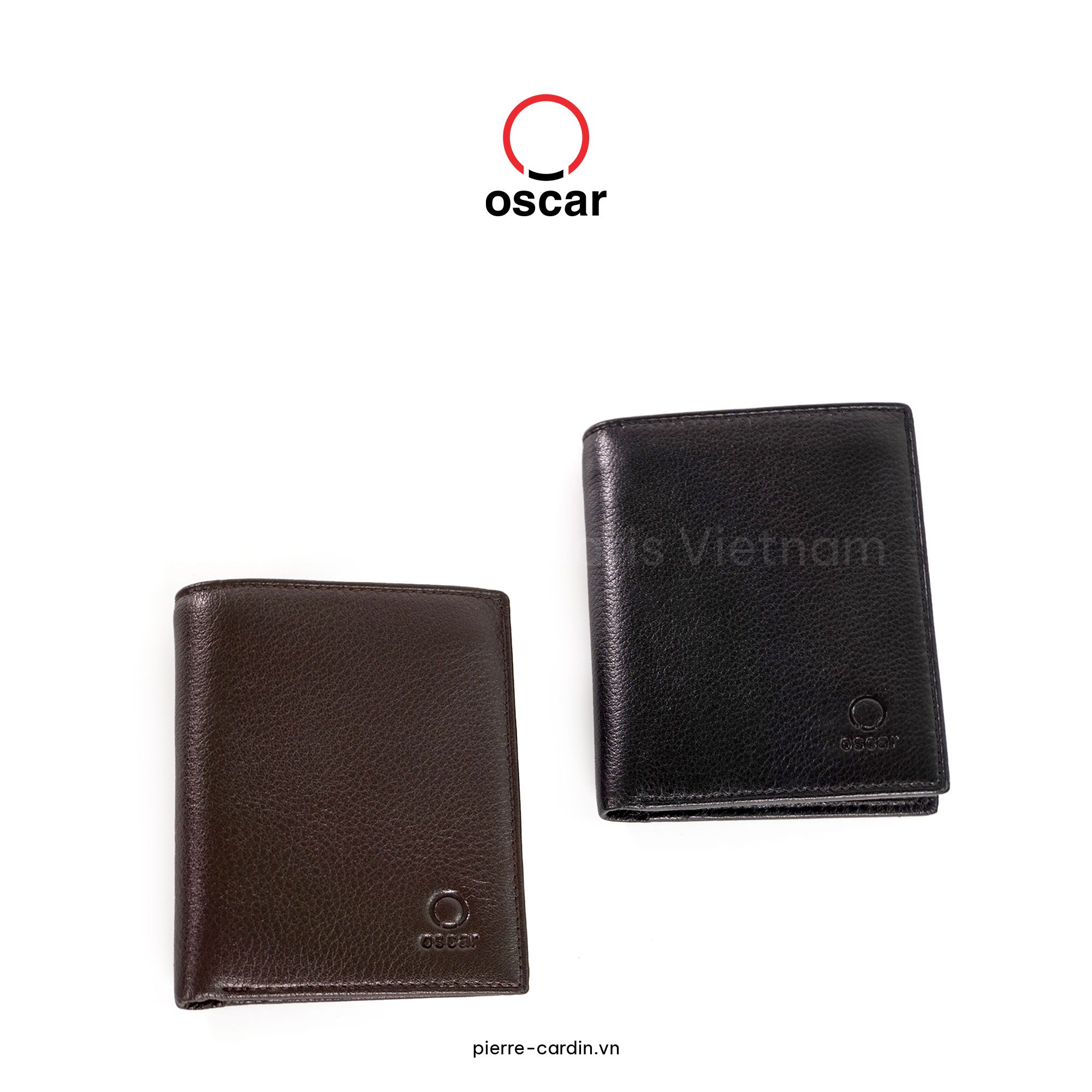 Pierre Cardin Paris Vietnam: Bóp Ví Da Thủ Công Oscar Fashion - OCMWLLH 057 (BLACK & BROWN)
