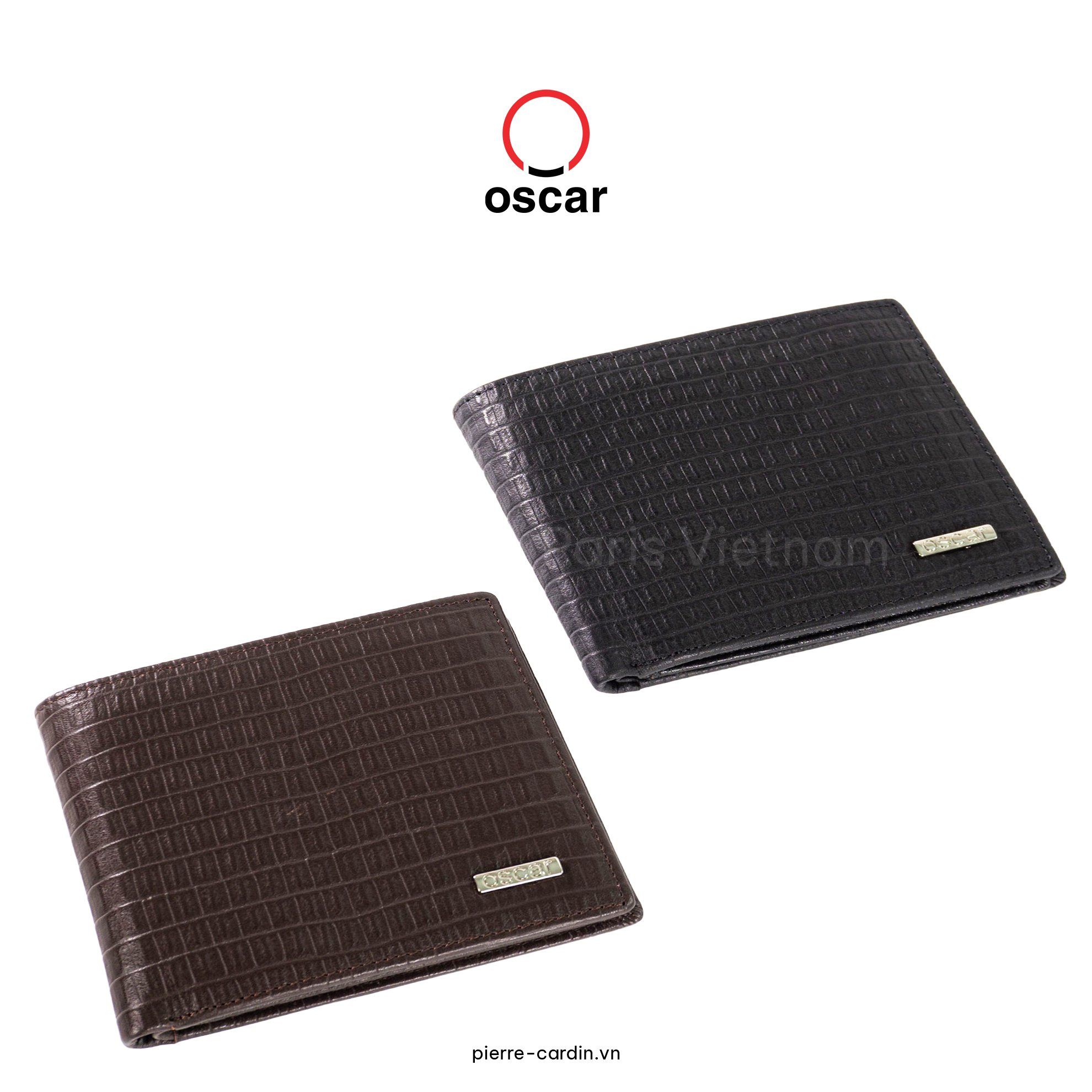 Pierre Cardin Paris Vietnam: Ví Da Thủ Công Oscar Fashion - OCMWLLH 062 (BLACK & BROWN)